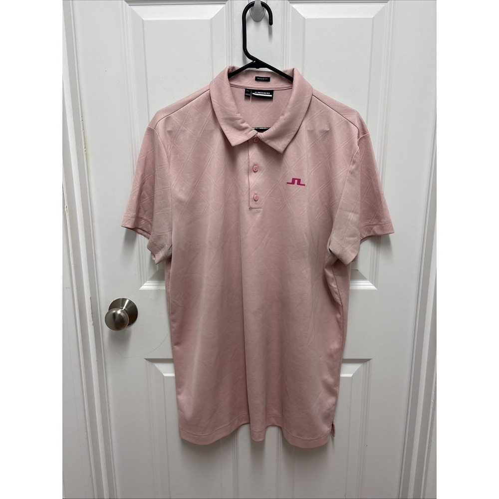 J.Lindeberg Duff Regular Fit Pink Polo Shirt - Size XXL - Picture 1 of 8